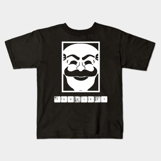 Mr. Robot - FSOCIETY Kids T-Shirt by AcacianCreations